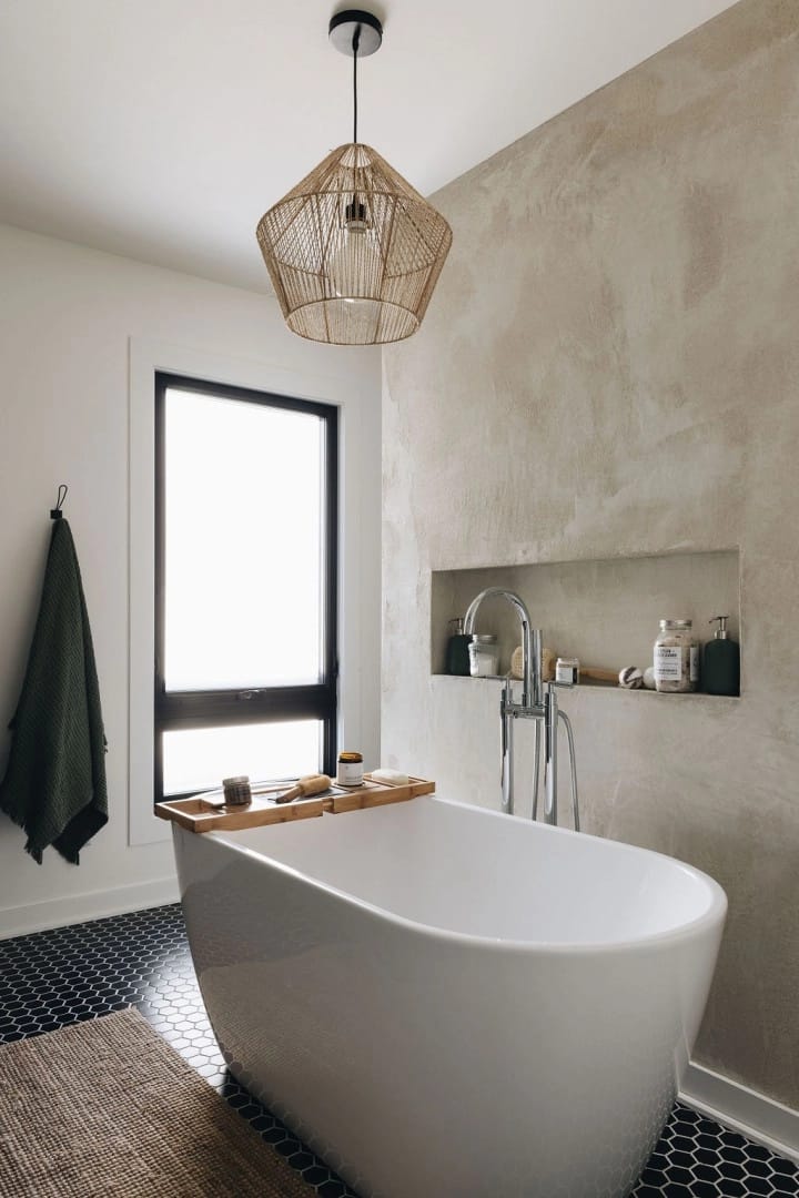 Microbéton FLX — Salle de bain sans joint